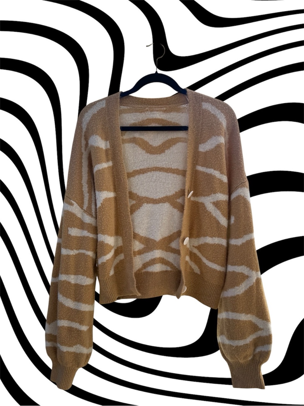 Animal Print Cardigan Sweater